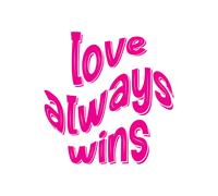 Love Always Wins Inspirational Wall Art Poster di qualità premium