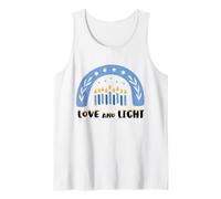 Love And Light Rainbow Hanukkah Camicia Ebraica Chanukah Canotta