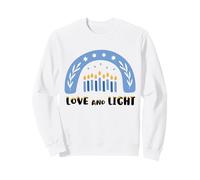 Love And Light Rainbow Hanukkah Camicia Ebraica Chanukah Felpa