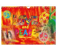 Love and Peace Liebe und Frieden (Wandkalender 2027 DIN A4 quer), CALVENDO Monat