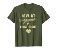 Love at First Sight - Men's Funny Sarcastic Gun Humor Maglietta