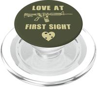 Love at First Sight - Men's Funny Sarcastic Gun Humor PopSockets PopGrip per MagSafe