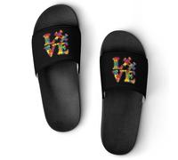 Love Autism Awareness - Pantofole da donna a forma di puzzle, per la doccia, da bagno, sandali, Stile:, 40 EU
