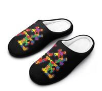 Love Autism Awareness - Pantofole da uomo a forma di puzzle, per interni ed esterni, con suola in gomma, Stile:, 42.5 EU