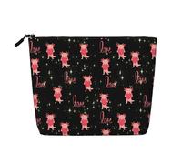 Love Axolotls - Borsa per il trucco da viaggio con cerniera, per donna