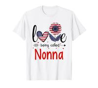 Love Being Chiamato Nonna Bandiera Americana Patriottica 4 luglio Maglietta