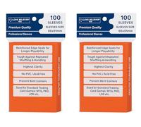 Love Believer TCG 200 Sleeves, Standard Size 66x91mm (Formato Compatibile con Pokemon, Magic, Lorcana, ecc) Trading Cards (Orange Matte)