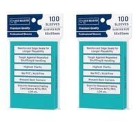 Love Believer TCG 200 Sleeves, Standard Size 66x91mm (Formato compatibile con Pokemon, Magic, Lorcana, ecc) Trading Cards (Turquoise Matte)