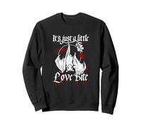 Love Bite Hanging Bat Gothic Horror Felpa
