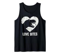 Love Bites T-Rex Dinosauro Divertente Retro Grunge Paleontologia Canotta
