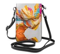 Love blossoms Questa borsa a tracolla leggera e unisex con patta libera le mani ed è adatta per viaggi, vacanze e uso quotidiano., Collisione di colori e forme, Taglia unica