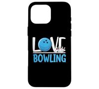LOVE BOWLING Cute Bowling Ball and Pins Sports Fan Player Custodia per iPhone 16 Pro Max