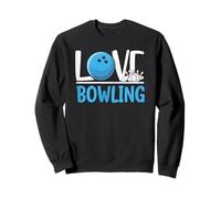 Love Bowling Cute Bowling Ball And Pins Sports Fan Player Felpa