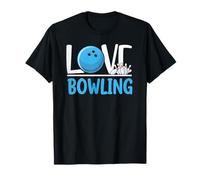 Love Bowling Cute Bowling Ball And Pins Sports Fan Player Maglietta