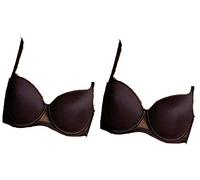 Love&Bra Reggiseno Leggermente Imbottito Coppa C in Microfibra e Tulle (Nero, 6)