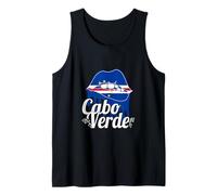 Love Cabo Capo Verde con Bandiera Capo Verde Labbra Canotta