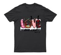 Love Came Down Maglietta Natalizia Unisex Regalo Retrò Divertente Donna...
