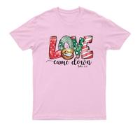 Love Came Down Maglietta Religiosa Unisex Regalo Retrò Stagionale...