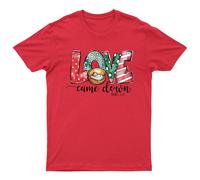 Love Came Down Maglietta Religiosa Unisex Regalo Retrò Stagionale...