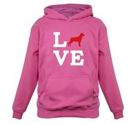Love Cane Rottweiler Silhouette - Bambini Felpa/Maglione - Cani Cagnolino Rotty