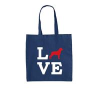 Love Cane Rottweiler Silhouette - Borsa Tote IN Tela - Cani Cagnolino Love Rotty