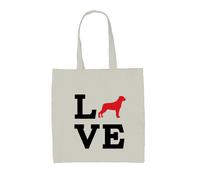 Love Cane Rottweiler Silhouette - Borsa Tote IN Tela - Cani Cagnolino Love Rotty