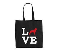 Love Cane Rottweiler Silhouette - Borsa Tote IN Tela - Cani Cagnolino Love Rotty