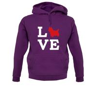 Love Cane Westie Silhouette - Felpa Unisex - West Highland Terrier Cani Animali