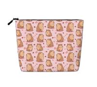 Love Capybara - Borsa per il trucco da viaggio con cerniera, per donne