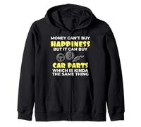 Love Car Money Can't Buy Happiness But It Can Buy Car Parts Felpa con Cappuccio