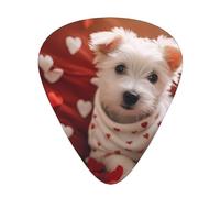 Love Card Fancy Puppy plettri per chitarra in formato sottile, medio e spesso, set da 12 pezzi, adatto per chitarra elettrica e vari strumenti