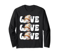 Love Cat Graphic For Cat Mommy And Cat Dad Cute Cat Gnome Maglia a Manica