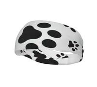Love Cat Paw Cuore Cucciolo Piede Stampa Elastico Sportivo Fascia per il sudore Per Uomini Donne Per Corsa Basket Palestra Più Fascia Sudore