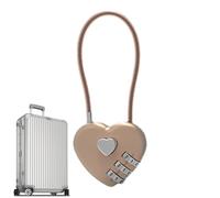 Love Code - Mini lucchetto, 14 x 3,9 x 1,6 cm, strumento di sicurezza con combinazione a 3 cifre in lega di zinco, elegante | per riporre valigie in modo sicuro