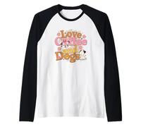 Love Coffee And Dogs Love Una Tazza di caffè e Cani Maglia con Maniche Raglan