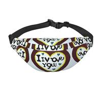 Love confessions - Marsupio a tracolla grande, alla moda, da viaggio, casual, per ragazzi, adatto per sport, corsa, ciclismo, viaggi, pesca