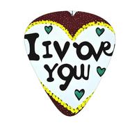 Love Confessions - Set di 12 plettri per chitarra, inclusi 3 spessori di plettri per chitarre acustiche, ukulele e altro ancora.