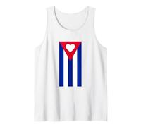 Love Cuba Heart Cuban Flag Canotta