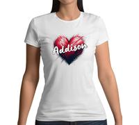 Love Cuore Addison - Donna T-Shirt - Musica Musicista Singer Rae Tour Concerto