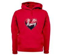 Love Cuore Amy - Adulti Felpa/Maglione - Cantante Testo Ventola Tour Concerto