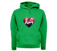 Love Cuore Amy - Adulti Felpa/Maglione - Cantante Testo Ventola Tour Concerto