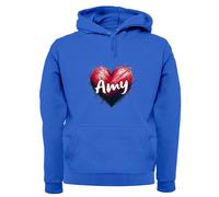 Love Cuore Amy - Adulti Felpa/Maglione - Cantante Testo Ventola Tour Concerto