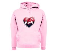 Love Cuore Amy - Adulti Felpa/Maglione - Cantante Testo Ventola Tour Concerto