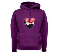 Love Cuore Amy - Adulti Felpa/Maglione - Cantante Testo Ventola Tour Concerto