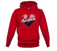 Love Cuore Ariana - Bambini Felpa/Maglione - Canzone Cantante Ventola Grande
