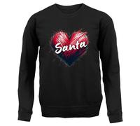 Love Cuore Babbo Natale - Bambini Felpa con Cappuccio/Maglione - Grotto Festive