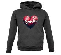 Love Cuore Babbo Natale - Bambini Felpa con Cappuccio/Maglione - Grotto Festive