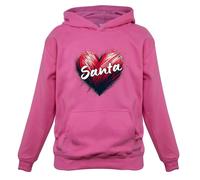 Love Cuore Babbo Natale - Bambini Felpa con Cappuccio/Maglione - Grotto Festive