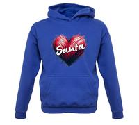 Love Cuore Babbo Natale - Bambini Felpa con Cappuccio/Maglione - Grotto Festive