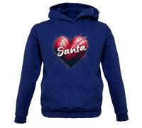 Love Cuore Babbo Natale - Bambini Felpa con Cappuccio/Maglione - Grotto Festive